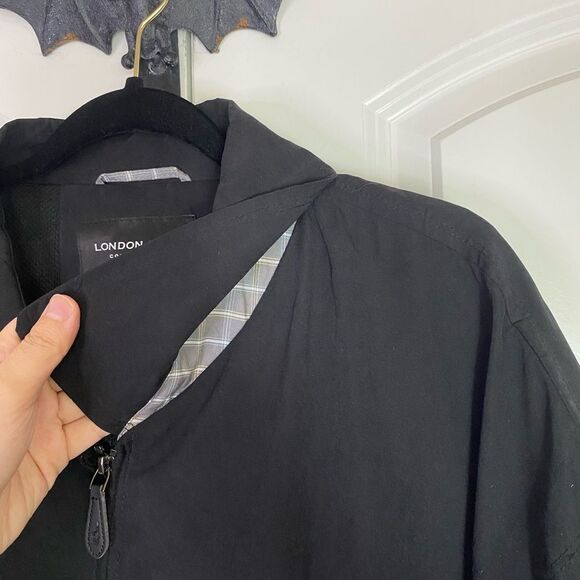 London Fog Men’s Black Zip up Jacket & zip-up Pockets, snap Cuffs size 4X - Picture 10 of 16